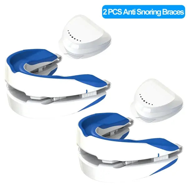 Adjustable Snoring Mouth Guard Clear Silicone Stop Snoring Device - 2 Pcs Braces-A
