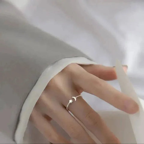 Adjustable Toe Rings Set in Stainless Steel with Star and Moon Design - Himpall