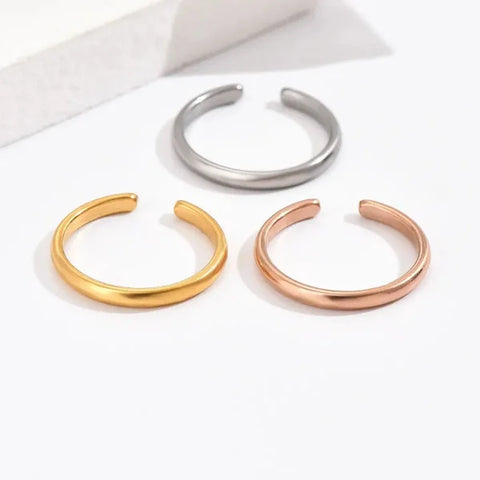 Adjustable Toe Rings Set in Stainless Steel with Star and Moon Design - Himpall
