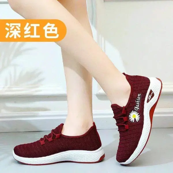 Adult sneakers women’s light running shoes net shoes comfortable soft soled sneakers women’s breathable casual single