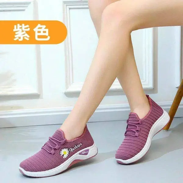 Adult sneakers women’s light running shoes net shoes comfortable soft soled sneakers women’s breathable casual single