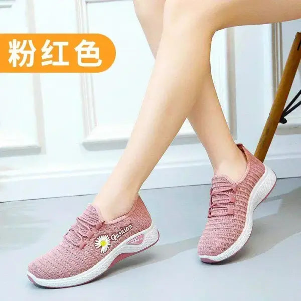 Adult sneakers women’s light running shoes net shoes comfortable soft soled sneakers women’s breathable casual single
