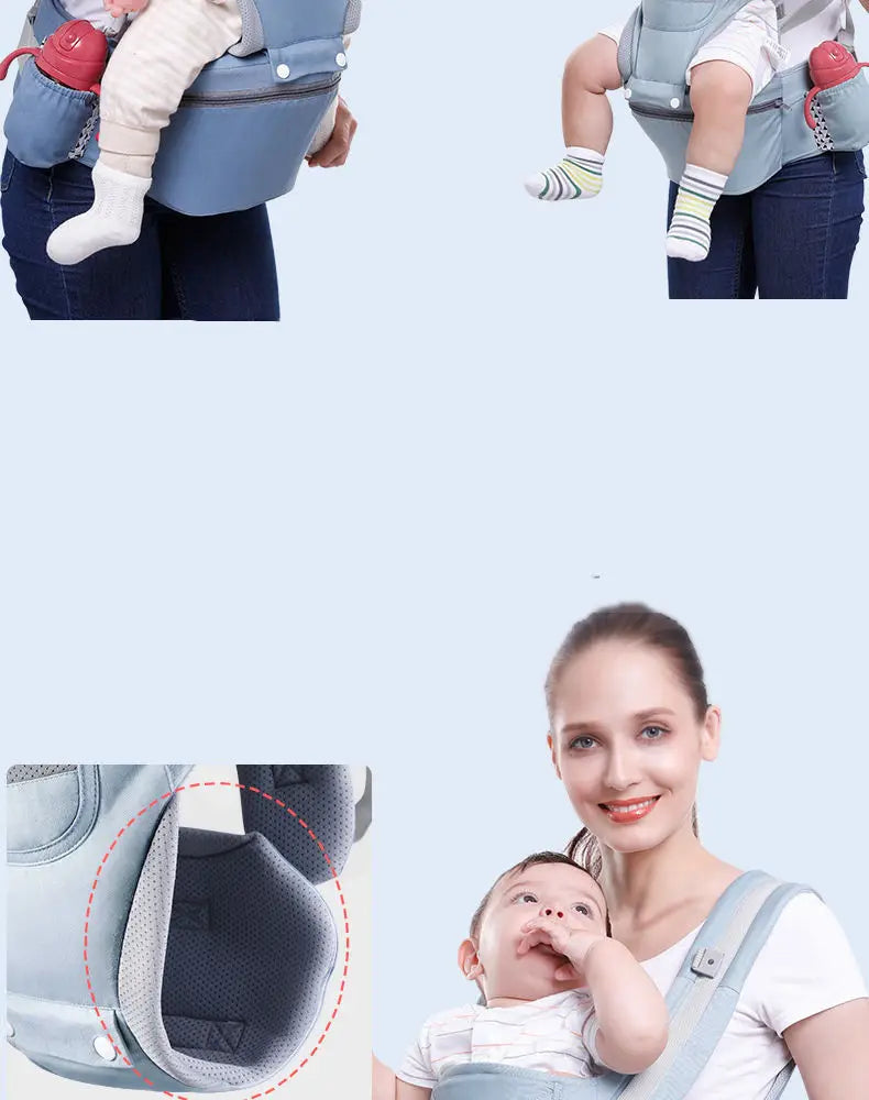 Ergonomic Baby Carrier Infant Baby Hipseat Carrier 3 In 1 Front Facing Ergonomic Kangaroo Baby Wrap Sling