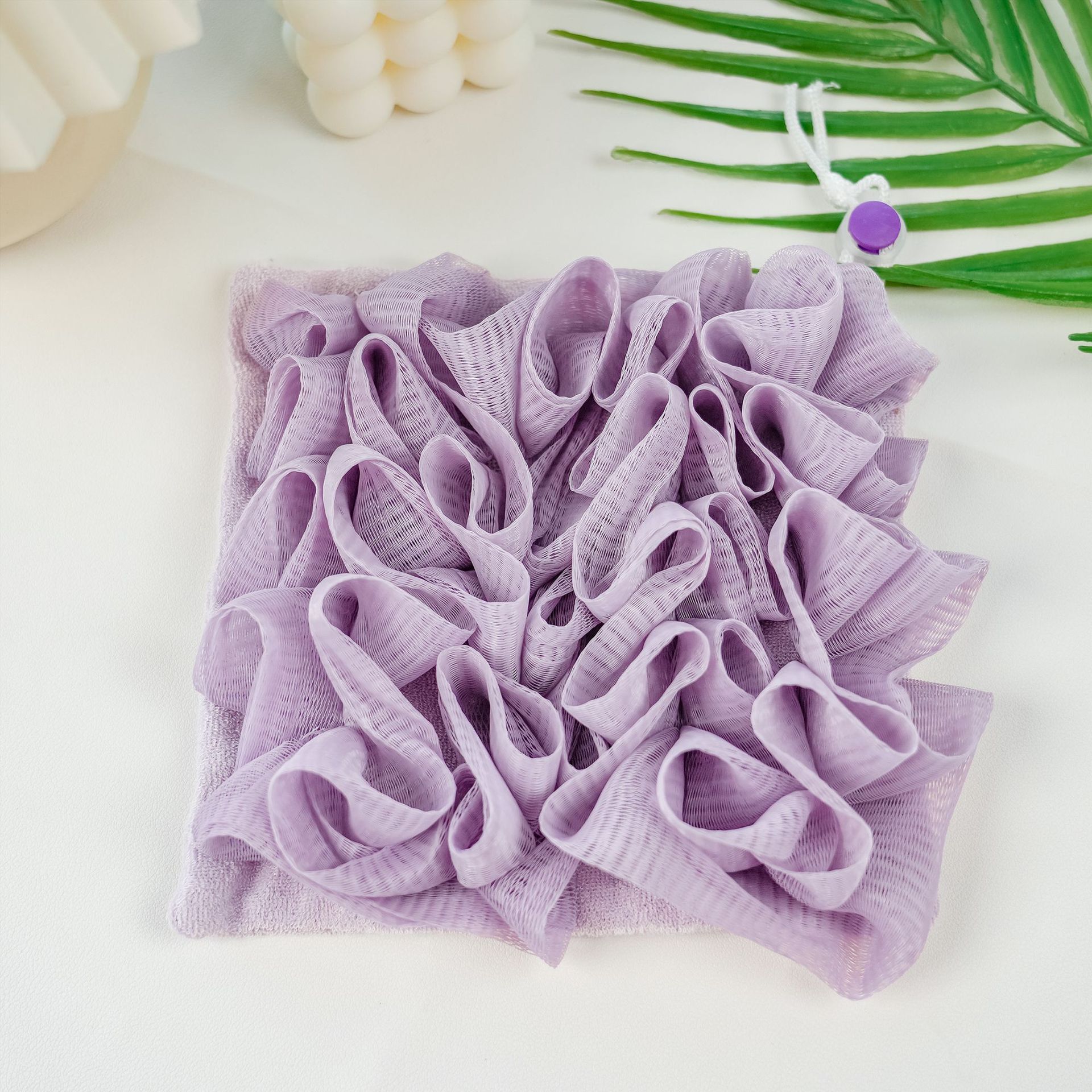 Two-in-one Foaming Net Ball Can Not Disperse Soap Foaming Net - Purple / 17x17cm