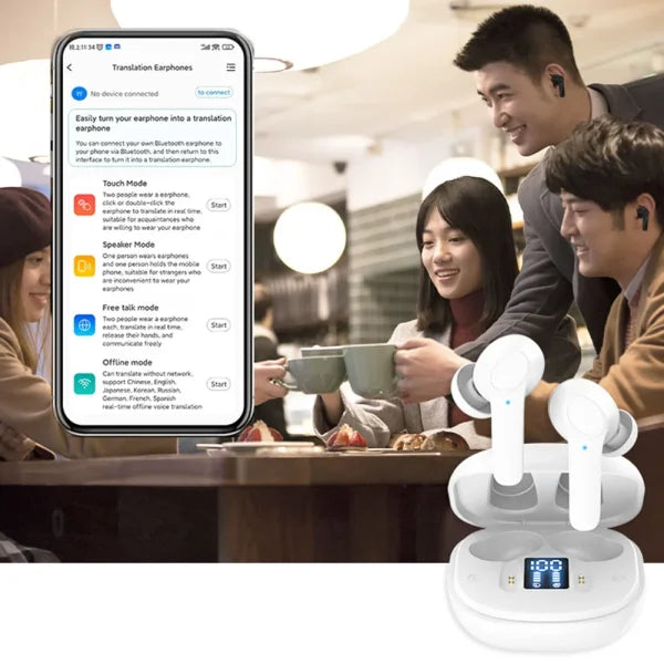 AI Translator Earbuds – 144 Language Bluetooth Headphones for Travel - Himpall