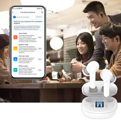 AI Translator Earbuds – 144 Language Bluetooth Headphones for Travel - Himpall