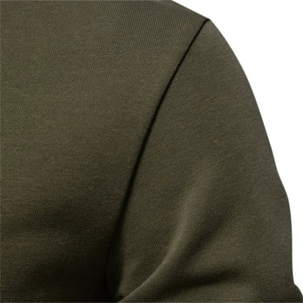 Aiopeson cotton blend crew neck solid color sweatshirt for winter warmth