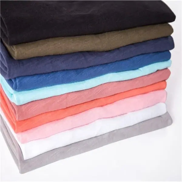 AIOPESON 100% Cotton Men’s T-Shirt – Slim Fit Short Sleeve V-Neck or O-Neck Tee
