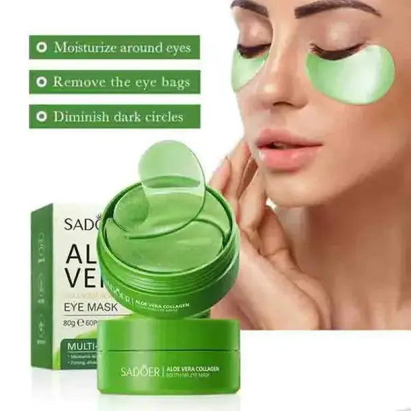 Aloe Vera Collagen Eye Mask 60pcs Dark Circles Fine Lines Care - 1box