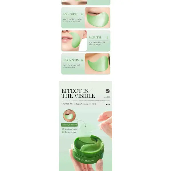 Aloe Vera Collagen Eye Mask 60pcs Dark Circles Fine Lines Care - 1box