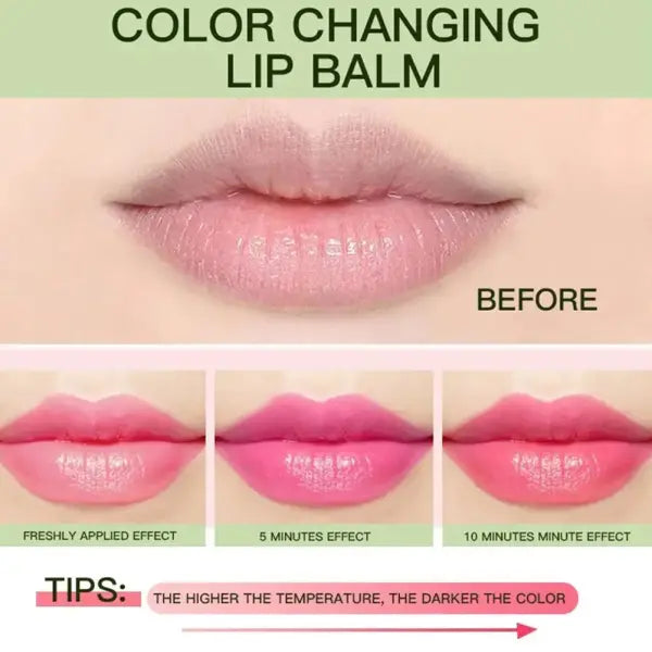 Aloe Vera Color-Changing Lipstick Long-Lasting Moisturizing Temperature-Activated Lip Balm Fade-Resistant Nourishing