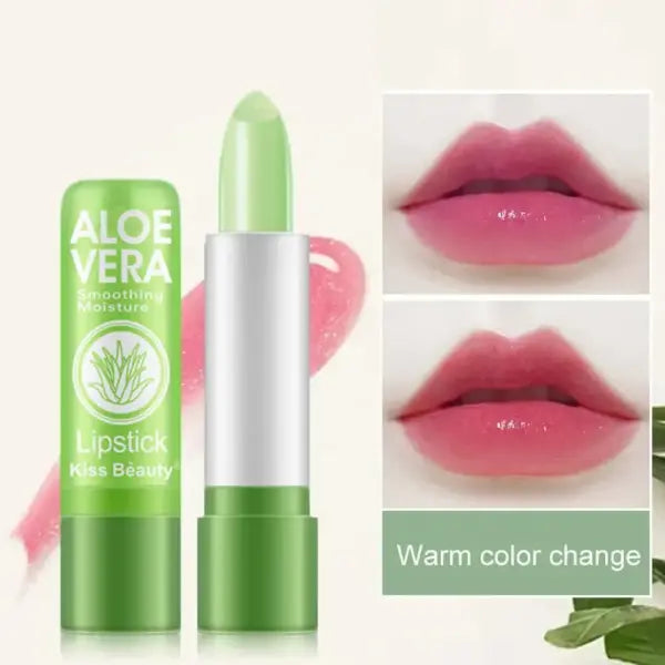 Aloe Vera Color-Changing Lipstick Long-Lasting Moisturizing Temperature-Activated Lip Balm Fade-Resistant Nourishing