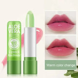 Aloe Vera Color-Changing Lipstick Long-Lasting Moisturizing Temperature-Activated Lip Balm Fade-Resistant Nourishing
