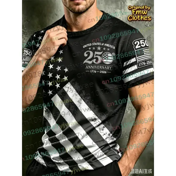 America 250th Anniversary TShirt True To Size Fit Patriotic USA Style - na528S9-094-ZKB-B / 4XL