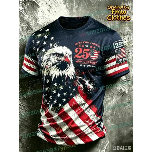 America 250th Anniversary TShirt True To Size Fit Patriotic USA Style