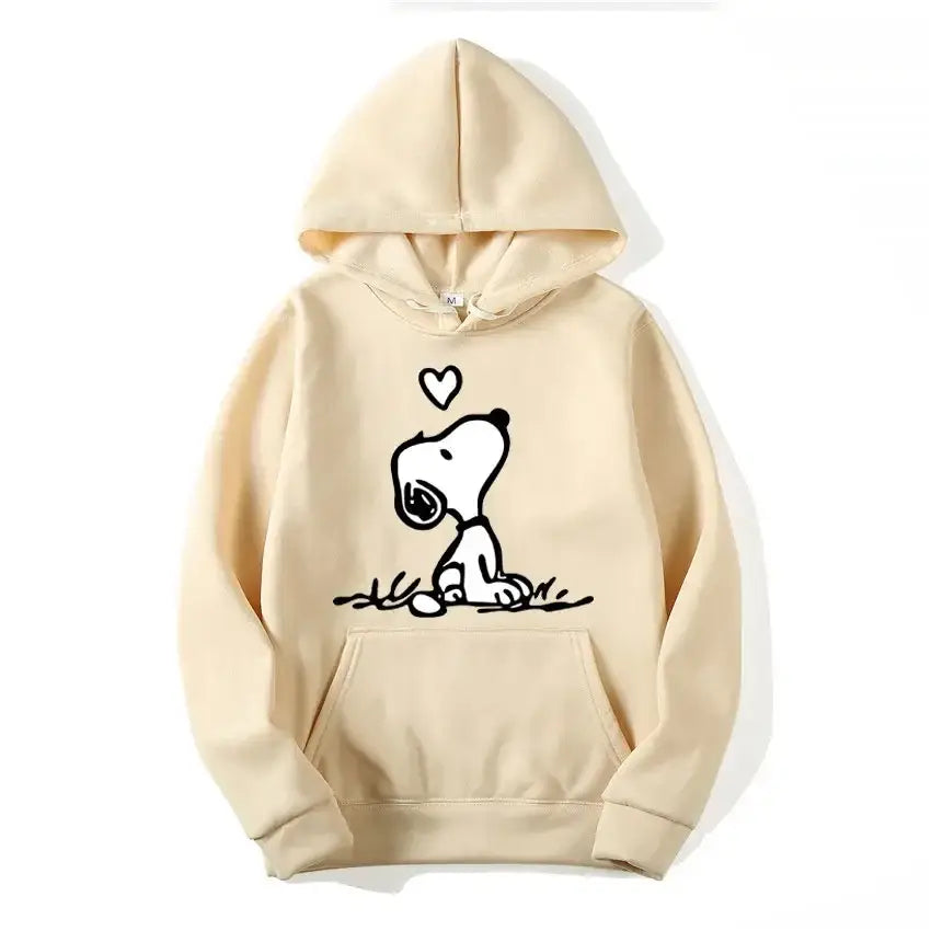 American Cartoon Comics Snoopy Hoodie Women Man Pullover Tops Spring Autumn Men 2024 New Casual Couple Sweatshirt