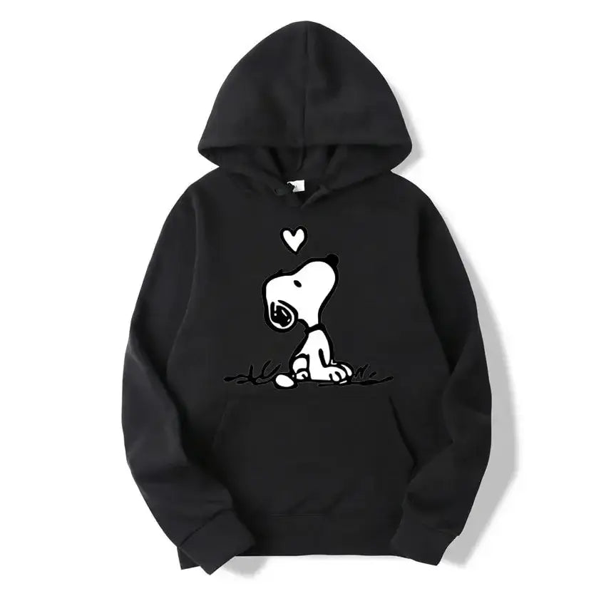 American Cartoon Comics Snoopy Hoodie Women Man Pullover Tops Spring Autumn Men 2024 New Casual Couple Sweatshirt