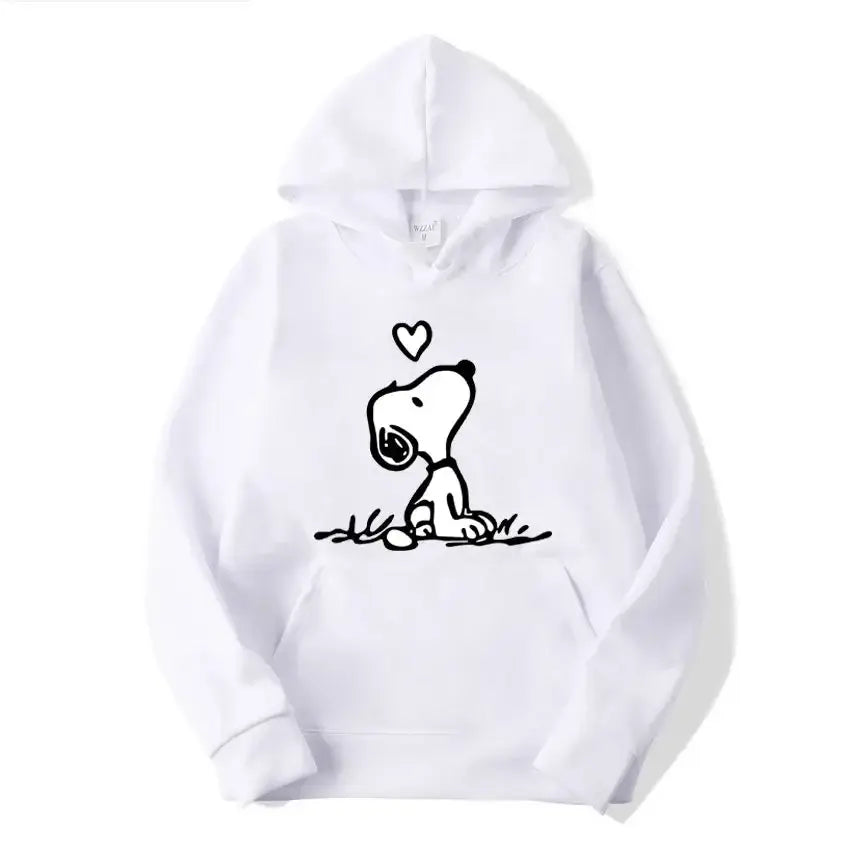 American Cartoon Comics Snoopy Hoodie Women Man Pullover Tops Spring Autumn Men 2024 New Casual Couple Sweatshirt