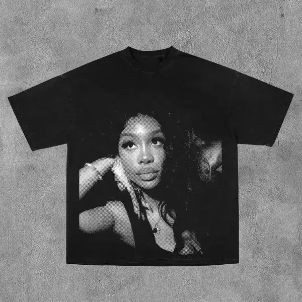 American Hip-Hop Character T-Shirt – Unisex Oversized Harajuku Gothic Retro Y2K Top - 1 / S