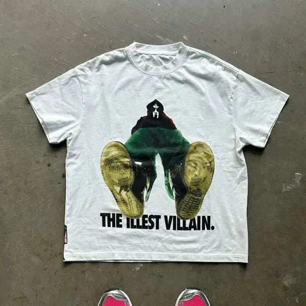 American Hip-Hop Character T-Shirt – Unisex Oversized Harajuku Gothic Retro Y2K Top - 5 / XXL