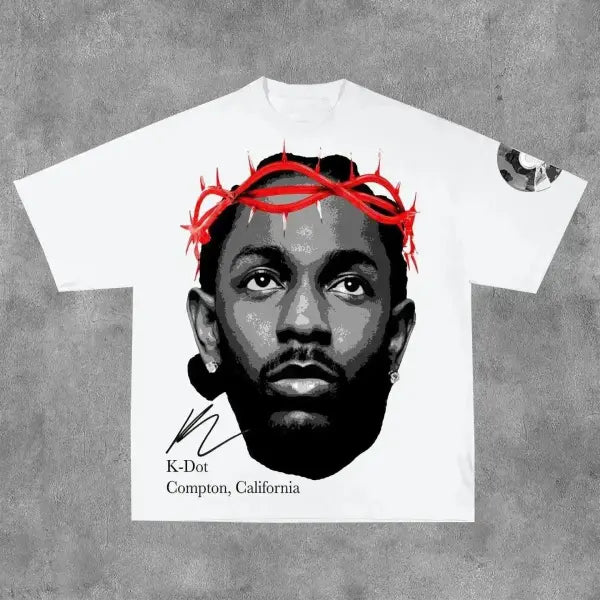 American Hip-Hop Character T-Shirt – Unisex Oversized Harajuku Gothic Retro Y2K Top - 4 / XL