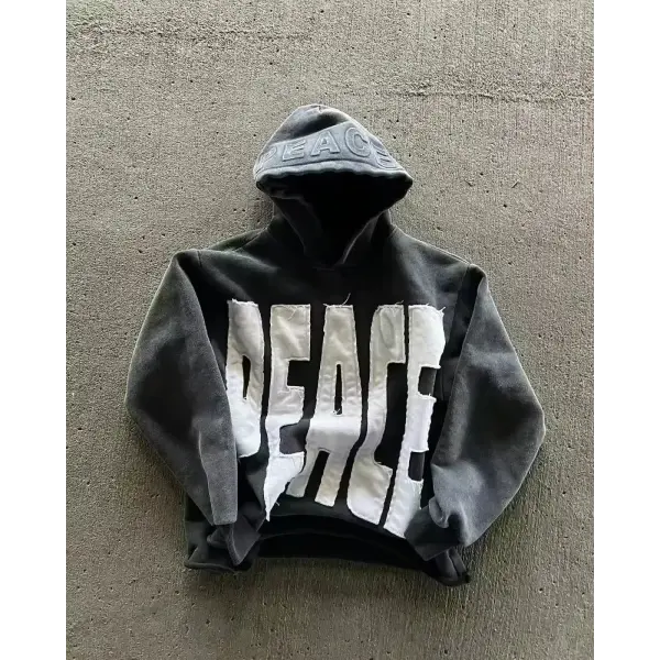 Y2K Hip Hop Zipper Hoodie – Vintage Loose Fleece Casual Unisex Sweatshirt - 1 13 / M