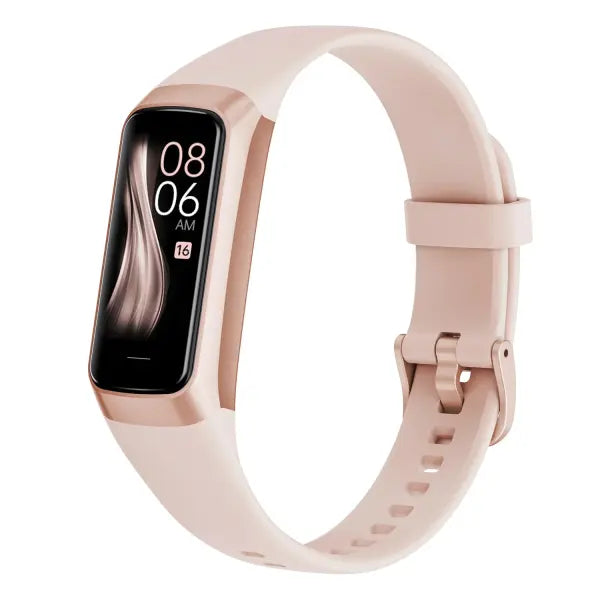Body Temperature Monitor AMOLED Smartwatch Fitness Tracker - Pink