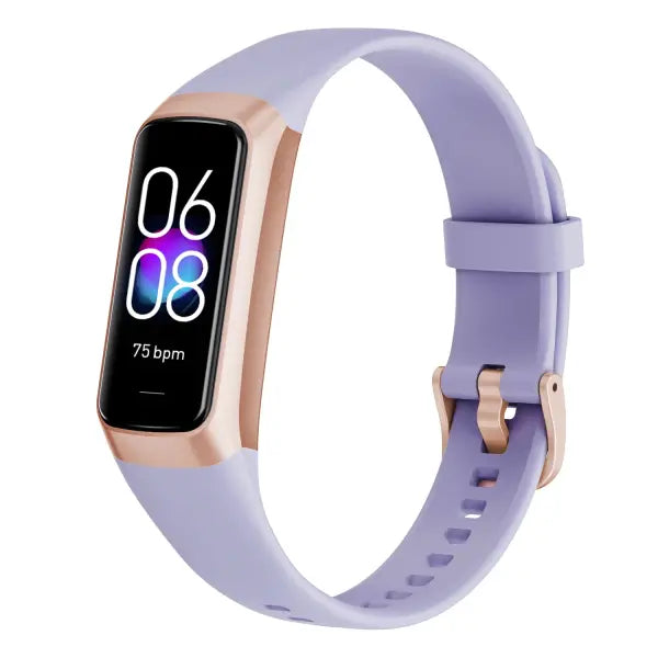 Body Temperature Monitor AMOLED Smartwatch Fitness Tracker - PURPLE