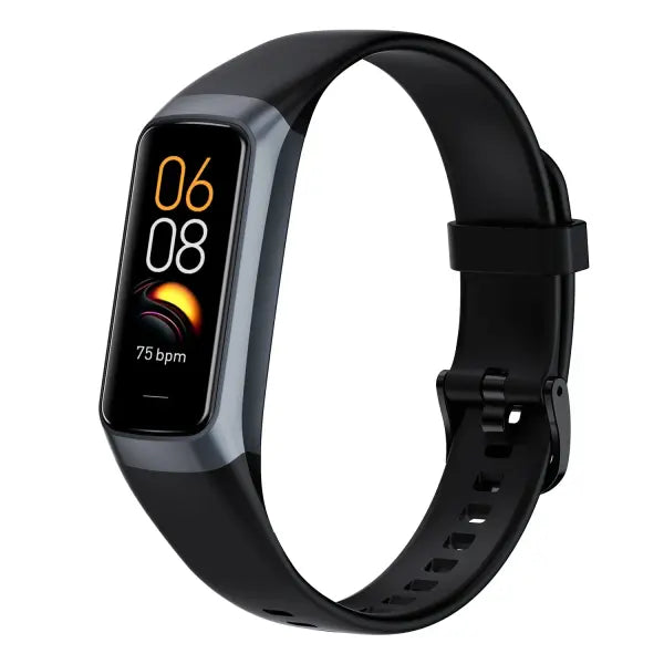 Body Temperature Monitor AMOLED Smartwatch Fitness Tracker - black