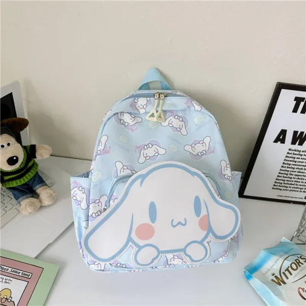 Anime Cartoon Kuromi & Hello Kitty Backpack - Kawaii Canvas Schoolbag - 27x34cm / B