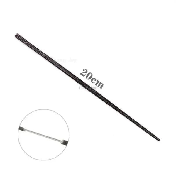 Black 20cm Anime Cosplay Metal Core Magic Wand for Enthusiasts and Collectors