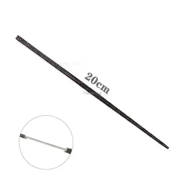20cm black anime cosplay metal core magic wand for collectors