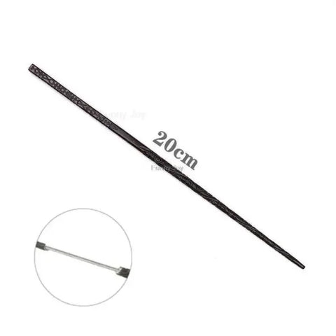 Black 20cm Anime Cosplay Metal Core Magic Wand for Enthusiasts and Collectors