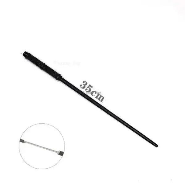 35cm black telescopic metal core magic wand for anime cosplay