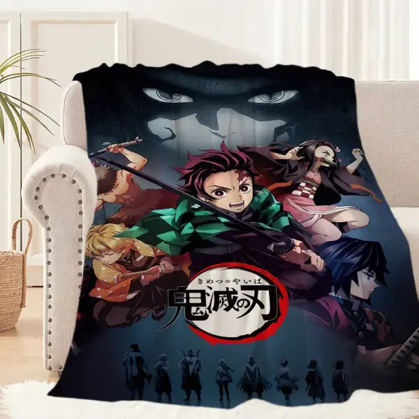 Anime D-Demon S-Slayer To the Hashira Training Blanket Plush Nap Sofa rug for Warm Office Bedroom Birthday Home Travel