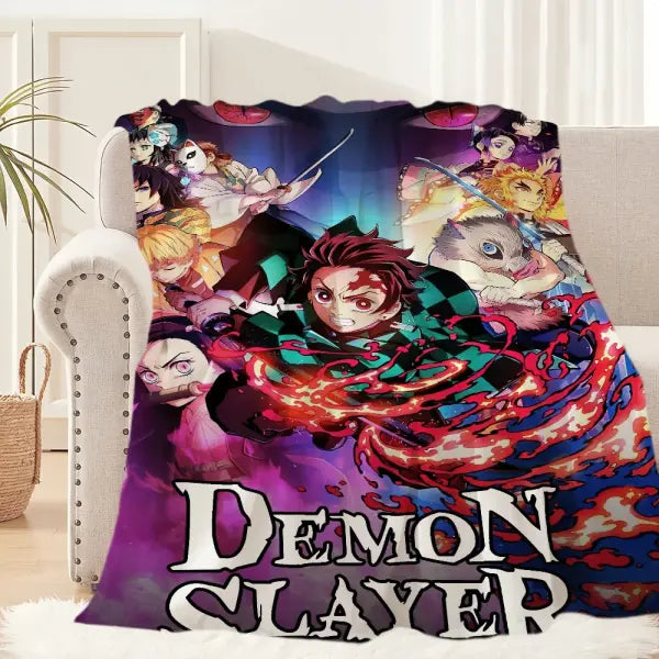 Anime D-Demon S-Slayer To the Hashira Training Blanket Plush Nap Sofa rug for Warm Office Bedroom Birthday Home Travel