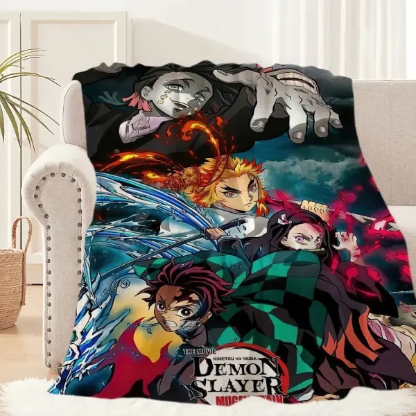 Anime D-Demon S-Slayer To the Hashira Training Blanket Plush Nap Sofa rug for Warm Office Bedroom Birthday Home Travel