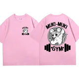 Demon Slayer Uzui Tengen T-Shirt – Unisex Oversized Anime Gym Tee with Muscular Mouse Print - 3 / XXL