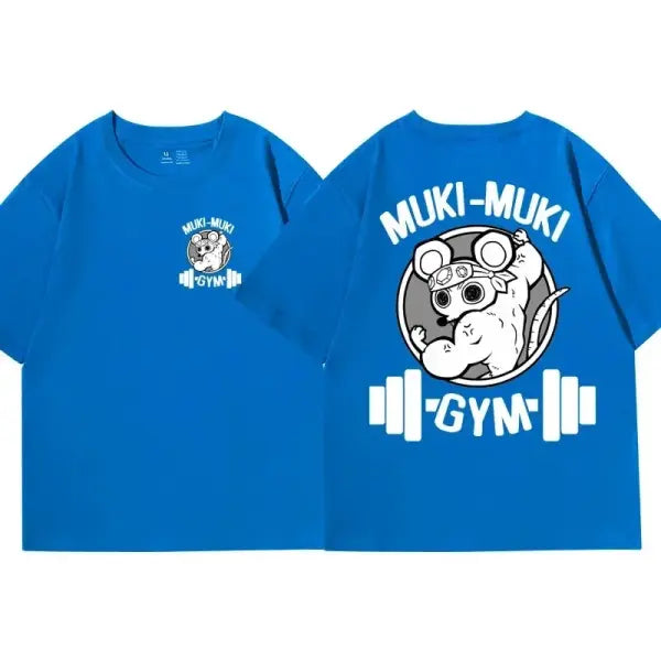 Demon Slayer Uzui Tengen T-Shirt – Unisex Oversized Anime Gym Tee with Muscular Mouse Print - 4 / XL