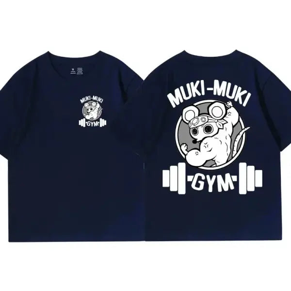 Demon Slayer Uzui Tengen T-Shirt – Unisex Oversized Anime Gym Tee with Muscular Mouse Print - 5 / XXL