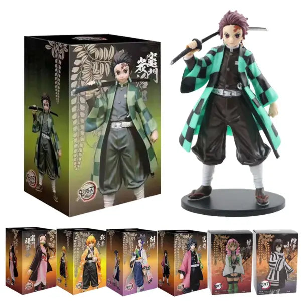 Anime Figure Kamado Tanjirou Nezuko Demon Slayer Figure Action Figures PVC Model Toys Zenitsu Figurine Inosuke Kimetsu