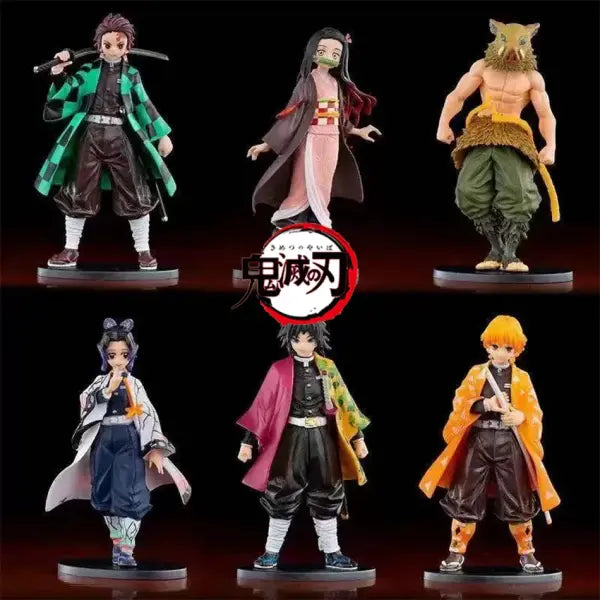 Anime Figure Kamado Tanjirou Nezuko Demon Slayer Figure Action Figures PVC Model Toys Zenitsu Figurine Inosuke Kimetsu
