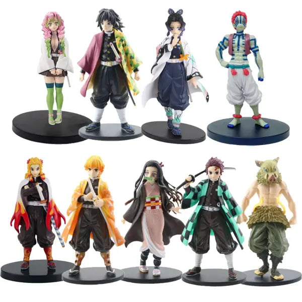 Anime Figure Kamado Tanjirou Nezuko Demon Slayer Figure Action Figures PVC Model Toys Zenitsu Figurine Inosuke Kimetsu
