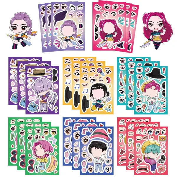 Anime Movie Kpops Demons Hunte Party Favors Slap bracelet Gift Bag tattoo Sticker Card Balloons Birthday Party Decora