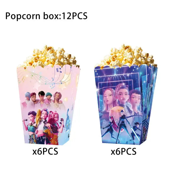 Anime Movie Kpops Demons Hunte Party Favors Slap bracelet Gift Bag tattoo Sticker Card Balloons Birthday Party Decora