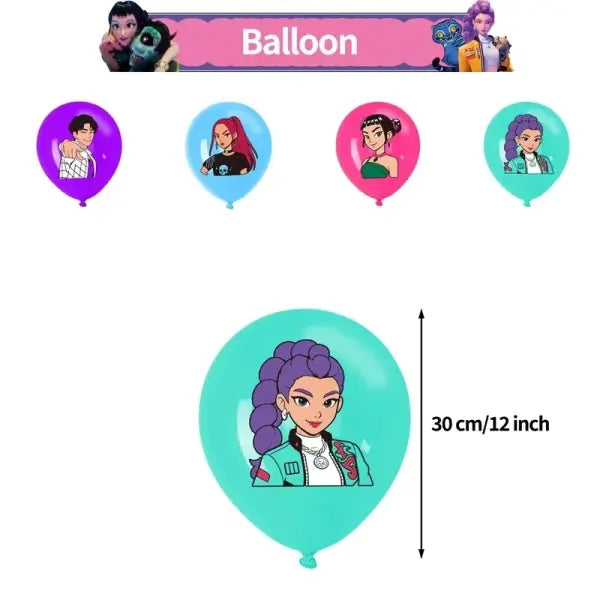 Anime Movie Kpops Demons Hunte Party Favors Slap bracelet Gift Bag tattoo Sticker Card Balloons Birthday Party Decora