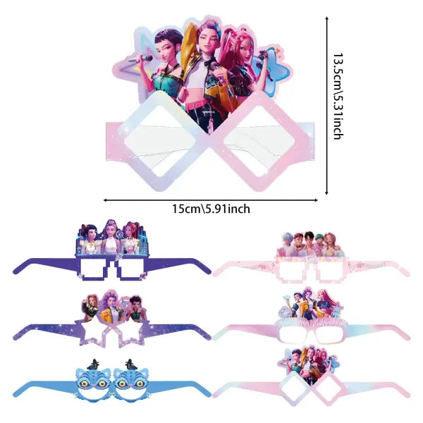 Anime Movie Kpops Demons Hunte Party Favors Slap bracelet Gift Bag tattoo Sticker Card Balloons Birthday Party Decora