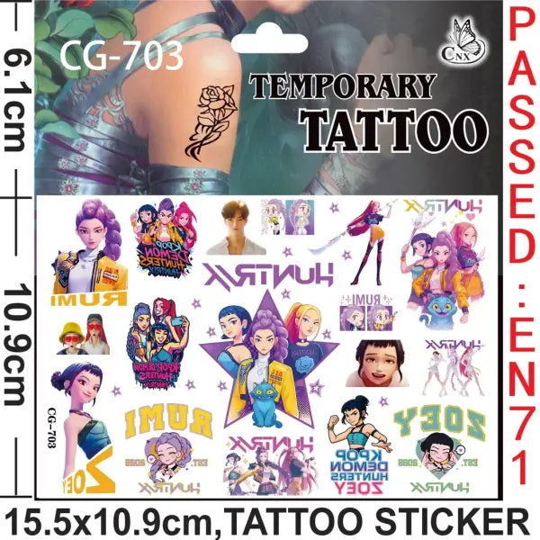 Anime Movie Kpops Demons Hunte Party Favors Slap bracelet Gift Bag tattoo Sticker Card Balloons Birthday Party Decora