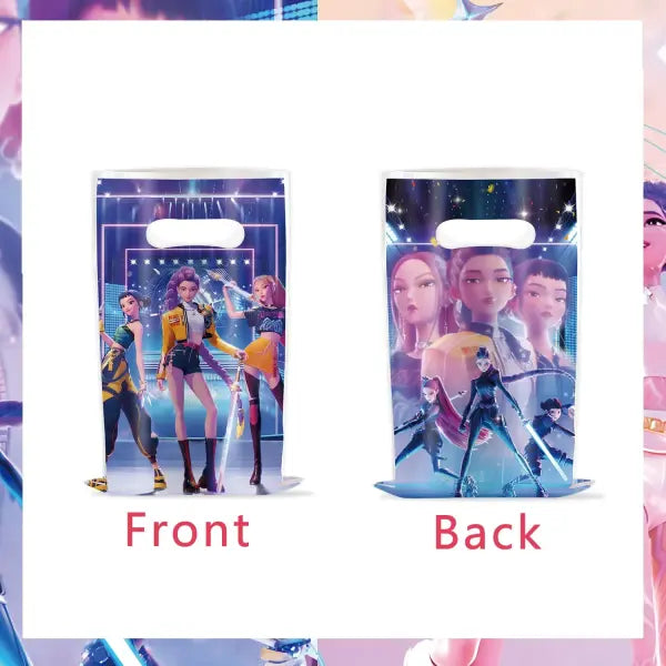 Anime Movie Kpops Demons Hunte Party Favors Slap bracelet Gift Bag tattoo Sticker Card Balloons Birthday Party Decora