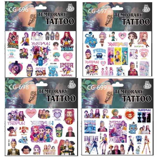 Anime Movie Kpops Demons Hunte Party Favors Slap bracelet Gift Bag tattoo Sticker Card Balloons Birthday Party Decora